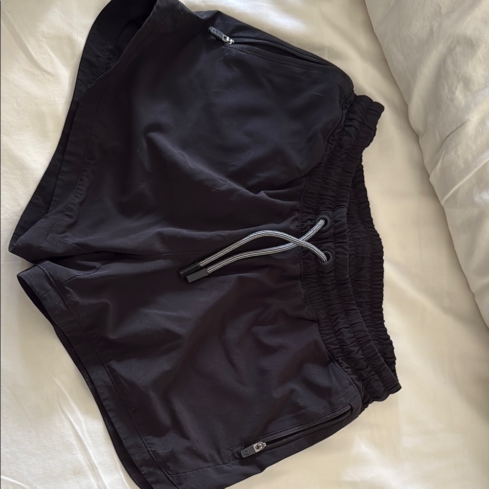 Athleta Black Performance Shorts Lightweight Elastic Waist